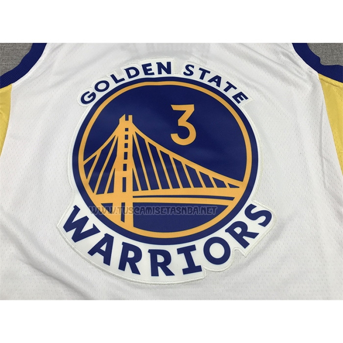 Camiseta Jordan Poole NO 3 Golden State Warriors Association Blanco